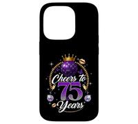 Cheers to 75 Years Old Wedding Anniversary 75th Birthday Coque pour iPhone 14 Pro