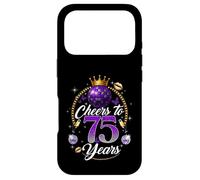 Cheers to 75 Years Old Wedding Anniversary 75th Birthday Coque pour iPhone 17 Pro