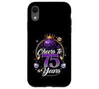 Cheers to 75 Years Old Wedding Anniversary 75th Birthday Coque pour iPhone XR
