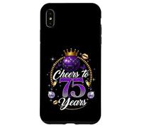 Cheers to 75 Years Old Wedding Anniversary 75th Birthday Coque pour iPhone XS Max