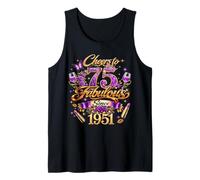 Cheers to 75 Years Old Wedding Anniversary 75th Birthday Débardeur
