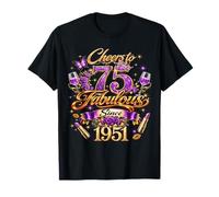 Cheers to 75 Years Old Wedding Anniversary 75th Birthday T-Shirt