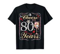 Cheers to 80 Fabulous Since 1946 80th Birthday Women Girls T-Shirt