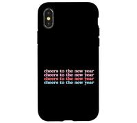Cheers to a New Year Retro Happy New Year Eve Celebration Coque pour iPhone X/XS