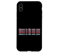 Cheers to a New Year Retro Happy New Year Eve Celebration Coque pour iPhone XS Max