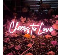 Cheers to Love LED Signes de néon Acrylique transparent Lumières Décoration pour mariage Fête d'anniversaire Mur Maison Chambre à coucher Décoration d'art avec USB 5V