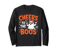 Cheers to The Boos Fantôme d'halloween Amusant Manche Longue