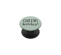 Cheers Witches Womens Funny Witch Halloween Drinking Witchy PopSockets PopGrip Adhésif
