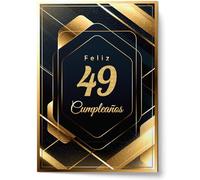 Cheerset Carte postale de joyeux anniversaire pour homme ou femme - Grand format A4 21 x 30 cm avec beaucoup d'espace pour écrire - Comprend une enveloppe (49 ans)