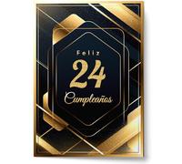 Cheerset Carte postale de joyeux anniversaire pour homme ou femme - Grand format A4 21 x 30 cm avec beaucoup d'espace pour écrire - Comprend une enveloppe (24 ans)