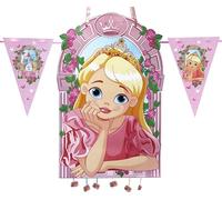 CHEERSET Pignata Dinosaures Grand Anniversaire - Décoration de fête pour enfants Enfant et Fille - Grandes pommes de pin à remplir avec jouets et garçons (Princesse et festons)