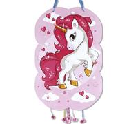 CHEERSET - Piñata Licorne Anniversaire Grande Rose pour Enfants - Décoration Remplissable 47 x 31 cm