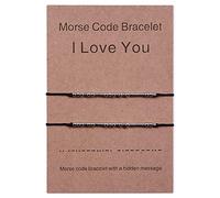 CheersLife 2 Pièces Je T'aime Bracelets De Code Morse Pour Les Femmes Couples Amitié Soeur Correspondant Relation Perle Bracelet Bijoux Pour Filles Garçons Hommes Mère Fille Cadeaux De Saint Valentin