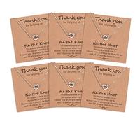 CheersLife 6 Cadeaux De Demoiselles D'honneur Témoin Colliers D'annonce De Mariage merci De Nous Aider à Faire Le Noeud Collier Proposition De Mariage Coffret Cadeau Pour Femme
