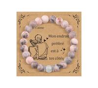 CheersLife Bracelet Naturel - Cadeau Original pour Femme, Ado Fille, Mamie, Maman, Sœur, Amie, Future Maman - Idée Noël et Anniversaire