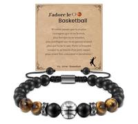 CheersLife Bracelets Basket Ball, Bracelet Joueur Basketball Accessoires Bijoux Paris Sport Souvenirs pour les fans pour Hommes Adolescents,Cadeaux D'anniversaire Retour à l'école Noël