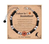 CheersLife Bracelets Basketball, Bracelet Joueur Basket Ball Basketball Accessoires Bijoux Paris Sport Souvenirs pour les fans pour Hommes Adolescents,Cadeaux D'anniversaire Retour à l'école Noël