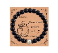 CheersLife Cadeau Homme,Bracelet Pierres Naturelles Homme,Original Cadeau Ado Cadeaux Noel Homme,Cadeau Anniversaire Bijoux Bracelet Homme Cadeau Saint Valentin pour Homme Mari Petit Ami Amis