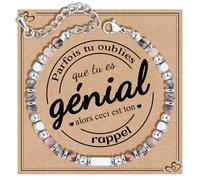 CheersLife Cadeau pour Femme Bracelet Pierres Naturelles Femme Original Cadeau Ado Fille Cadeaux Noel Femme Cadeau Anniversaire Bracelet Cadeau pour Mamie Maman Sœur Amie Collègues 4MM