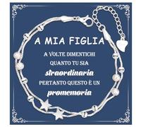 CheersLife fille bracelet, 925 bracelet en argent, bracelet fille avec des étoiles et des perles, cadeau de mère pour sa fille