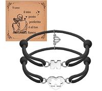 CheersLife IT,Bracelet couple noir
