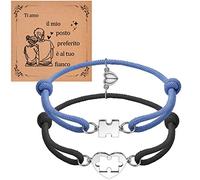 CheersLife IT,Bracelet pour couple bleu