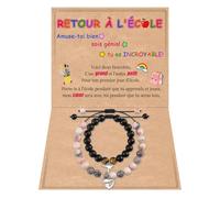 CheersLife Retour À L'École Bracelet Mère Fille Fils Correspondant Dinosaure Bracelet Set De 2 Maman Et Mes Bijoux Fille Et Garçon Cadeau Pour Le Premier Jour D'École Cadeau Rentrée Maternelle