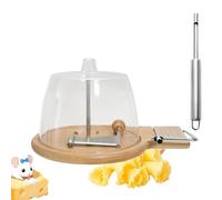 Cheese Curler Wheel with Lid,2025 New Cheese Curler Flower Maker Wheel Slicer, Stainless Steel Cheeses Shaver,for Chocolate Curls Decoration (Multi-purpose model with lid)