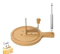 Cheese Curler Wheel with Lid,2025 New Cheese Curler Flower Maker Wheel Slicer, Stainless Steel Cheeses Shaver,for Chocolate Curls Decoration (Handle style)