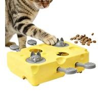 Cheese Funny Non Slip Puzzle Feeder Interactive Cat Treat Dispenser Toy - Fun Cat Toys for Indoor Kitten Puppy Dog Pet Enrichment Boredom Play Training Keep Them Busy, Stimulation Mental Food Hidden R