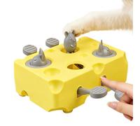 Cheese Funny Non Slip Puzzle Feeder Interactive Cat Treat Distributeur Toy - Fun Cat Toys for Indoor Kitten Puppy Dog Pet Enrichment Boredom Play Training Keep Them Busy, Mental Stimulation Food
