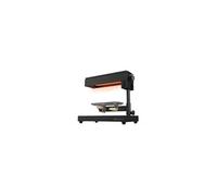 Appareil à raclette traditionnelle Cecotec Cheese&Grill 6000 Noir - 600W, Fonction gril, Acier inox, 2 Spatules en Bois, Thermostat réglable
