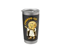 Cheese Religion Cheesy Jesus Cheese-Us Pun Christianisme Gobelet isotherme en acier inoxydable double paroi