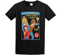 Cheese Scheme Men's The Mystery of Who Gives A Shit Cotton Crew Neck Unisex Short Sleeve T-Shirt M