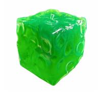 Cheese Squishy, 7,5 cm Cube de gelée de pétrole Transparent, Souple et à Rebond Lent, idéal pour soulager l'anxiété au Bureau ou à la Maison