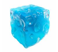 Cheese Squishy, 7,5 cm Cube de gelée de pétrole Transparent, Souple et à Rebond Lent, idéal pour soulager l'anxiété au Bureau ou à la Maison