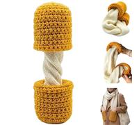 Cheese Stick Scarf,Winter Funny Cheese Pull Knit Scarves,Soft Long Scarf with Hand Pockets,Crochet Gift for Cheeses Lovers (1)