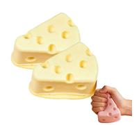 Cheese Stress Relief Soft Novelty Toy, Soft Novelty Toy, Rebounding Sensory, Help for Relax, Focus, Sensory Cheese, Food Theme Cheeses Cubes Squishy Toys, Stress Balls for Adults