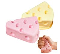 Cheese Stress Relief Soft Novelty Toy, Soft Novelty Toy, Rebounding Sensory, Help for Relax, Focus, Sensory Cheese, Food Theme Cheeses Cubes Squishy Toys, Stress Balls for Adults