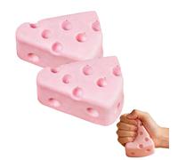 Cheese Stress Relief Soft Novelty Toy, Soft Novelty Toy, Rebounding Sensory, Help for Relax, Focus, Sensory Cheese, Food Theme Cheeses Cubes Squishy Toys, Stress Balls for Adults