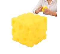 Cheese Stress Toy | Soft Rebounding Design | Silicone Material | Cheese Squeeze Fidget | Sensory Relaxation Toy | Slow Rising Texture | for Desk Stress Relief