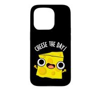 Cheese The Day Jeu de Mots Positif Amusant Coque pour iPhone 15 Pro