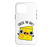 Cheese The Day Jeu de Mots Positif Amusant Coque pour iPhone 16 Pro Max