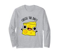 Cheese The Day Jeu de Mots Positif Amusant Manche Longue