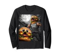 Cheeseburger Dad Funny Vintage Horror Burger Selfie Homme Manche Longue