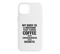 Cheeseburgers Into Regrets Humour Alimentaire drôle Coque pour iPhone 14 Plus