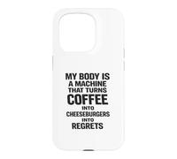 Cheeseburgers Into Regrets Humour Alimentaire drôle Coque pour iPhone 15 Pro