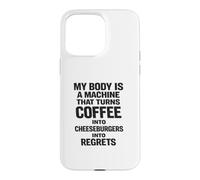 Cheeseburgers Into Regrets Humour Alimentaire drôle Coque pour iPhone 15 Pro Max