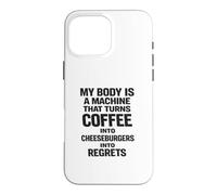 Cheeseburgers Into Regrets Humour Alimentaire drôle Coque pour iPhone 16 Pro Max