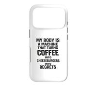 Cheeseburgers Into Regrets Humour Alimentaire drôle Coque pour iPhone 17 Pro